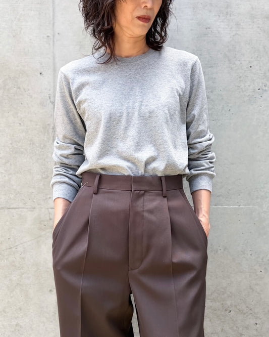 AURALEE / SEAMLESS LONG SLEEVE TEE / T.GRAY / A00T05ST