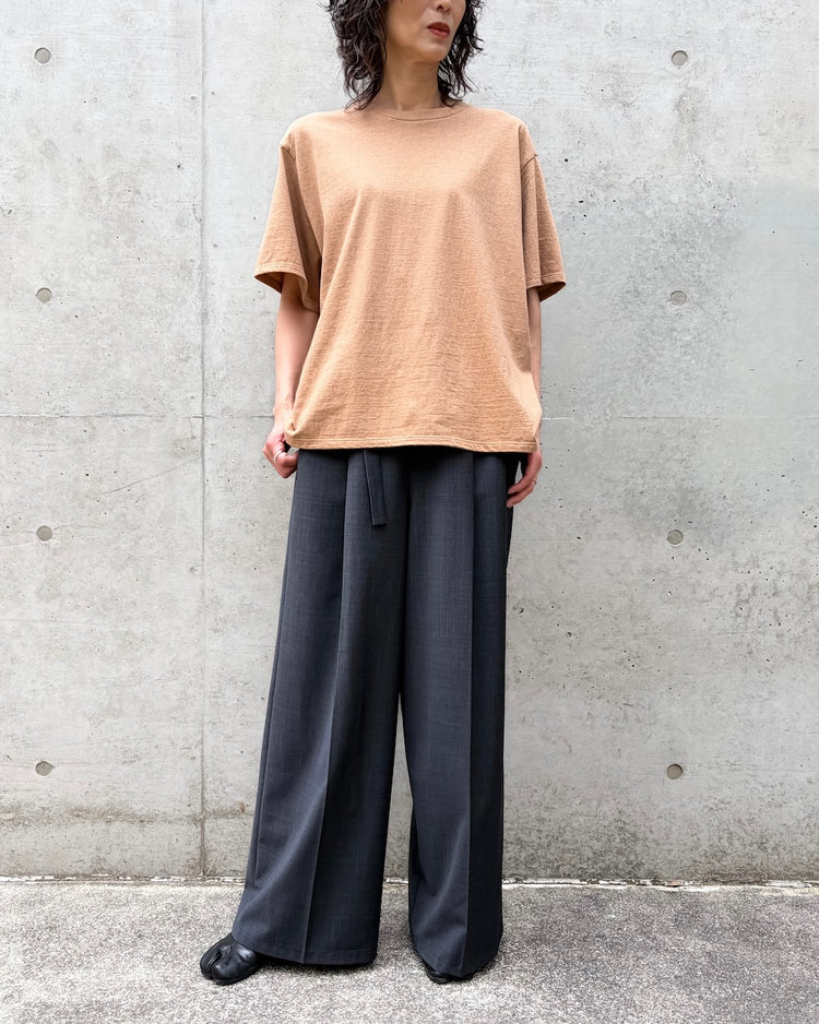INSCRIRE / Raffi Gauze T-shirt / PINK BROWN / I26SSCUT12