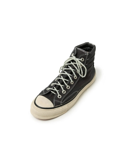nonnative / DWELLER TRAINER 2 HI COTTON CANVAS OVERDYED WITH GORE-TEX by SPINGLE / CHARCOAL / NN-F4801