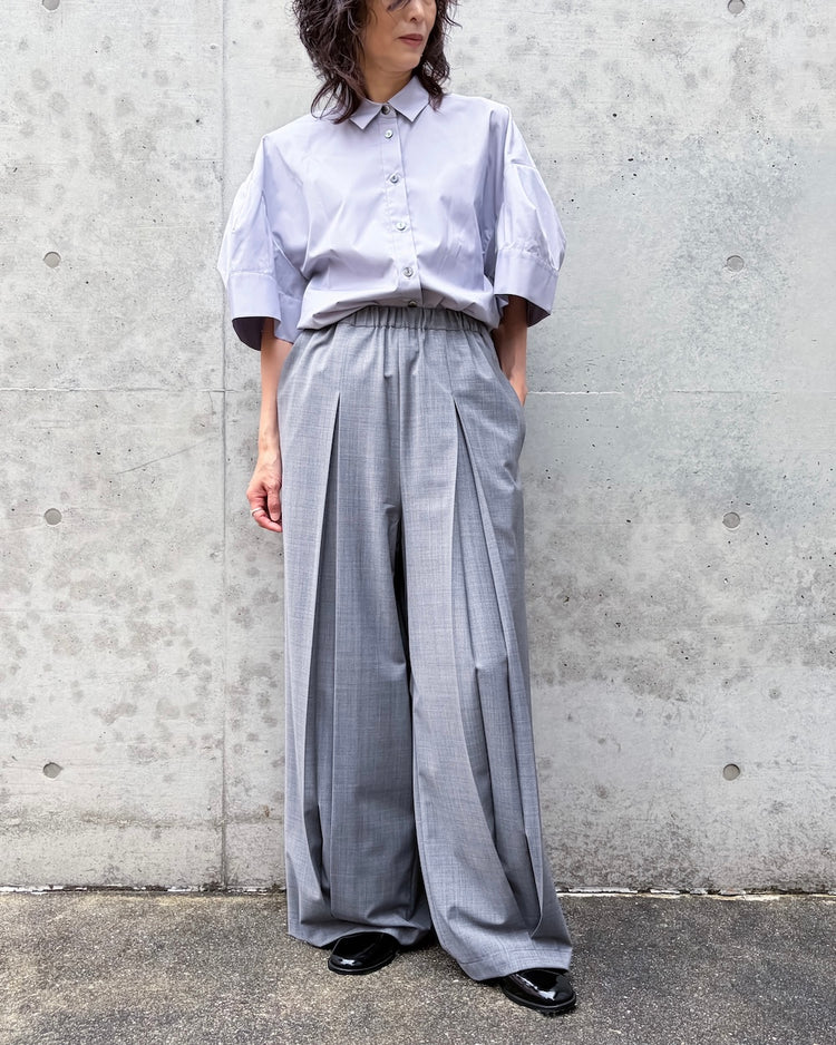 ENFÖLD / SOLID SHIRT / L.GRAY / 300JA430-0511