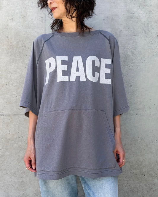 KATHARINE HAMNETT / ORGANIC RAGLAN SLEEVE TEE / L.GRAY / KHT-13
