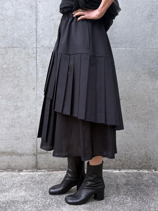 noir kei ninomiya / ウールエステルギャバジンスカート / 3Q-S009-051