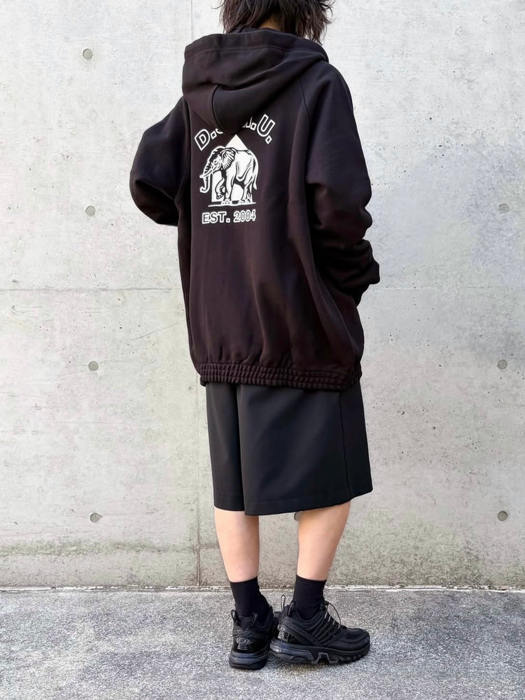 DSM kei ninomiya / Zipped Hoodie Cotton Back Pile Knit / Black / DSM01T005 /