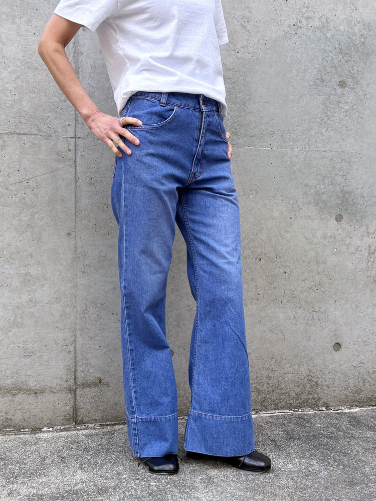 MADISONBLUE / BAGGY FLARE PANTS DENIM / BLUE / MB261-3012
