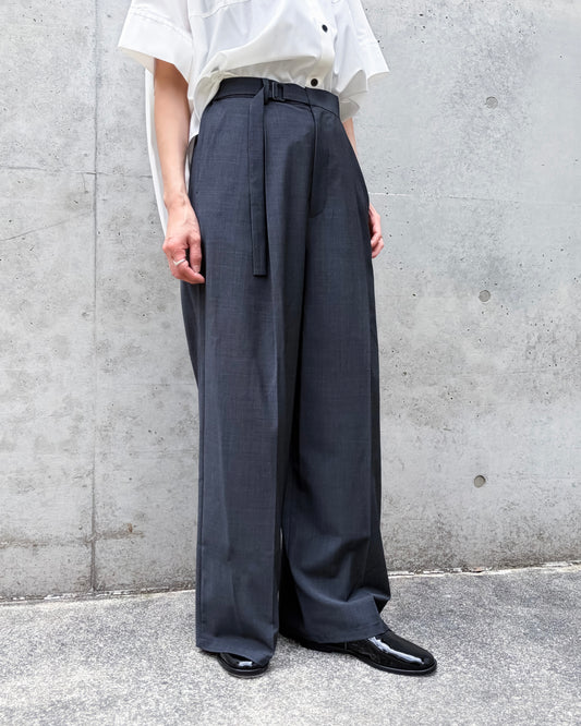 ENFÖLD / WIDE STRAIGHT TROUSERS / C.GRAY / 300JS431-1711