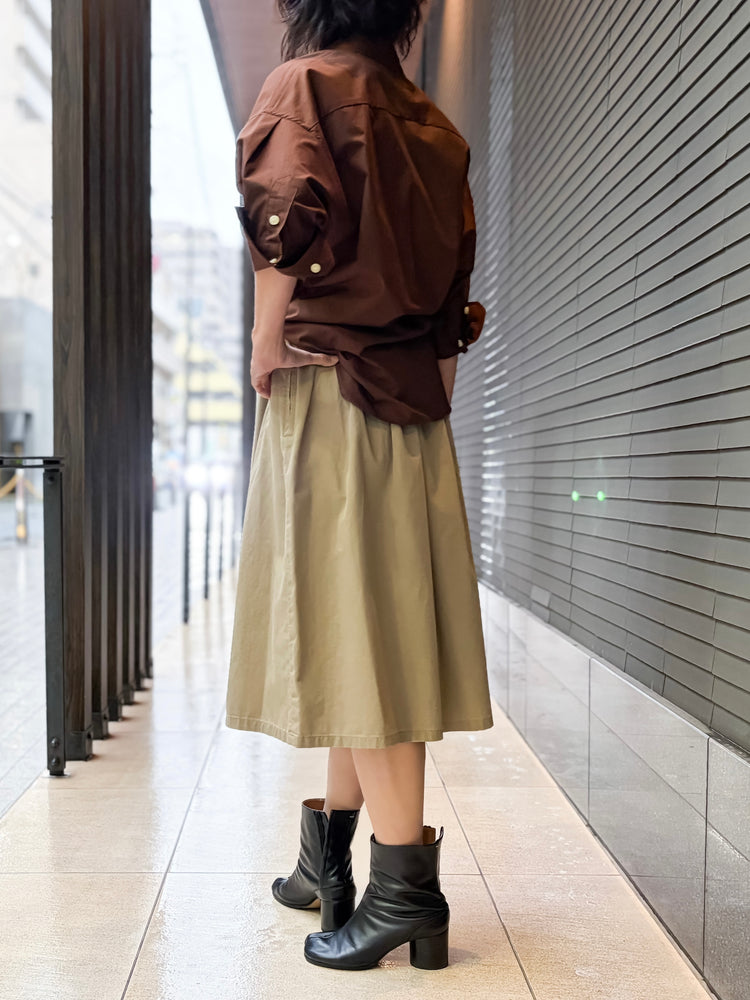 MADISONBLUE / GATHER SKIRT C/LI / BEIGE / MB261-6014