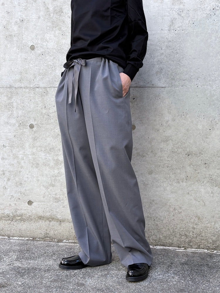 ASTRAET / ポリエステル イージー ワイドテーパードパンツ / MD.GRAY / 54142360008