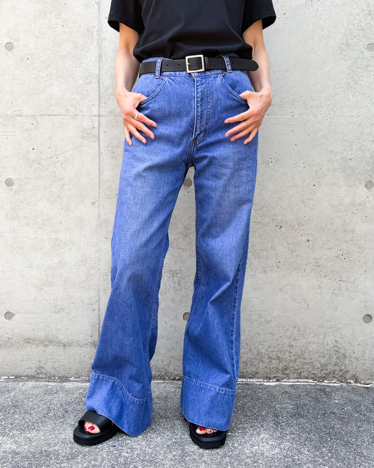 MADISONBLUE / BAGGY FLARE PANTS DENIM / BLUE / MB261-3012