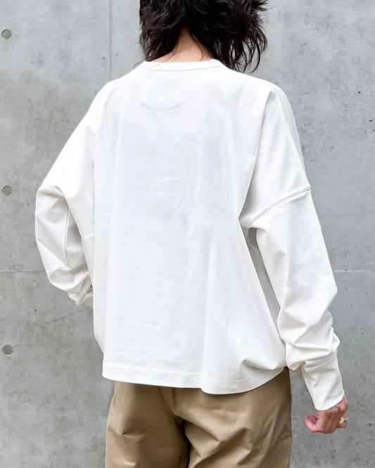 STUDIO NICHOLSON / LOOP LONG SLEEVE T-SHIRT / OPTIC WHITE