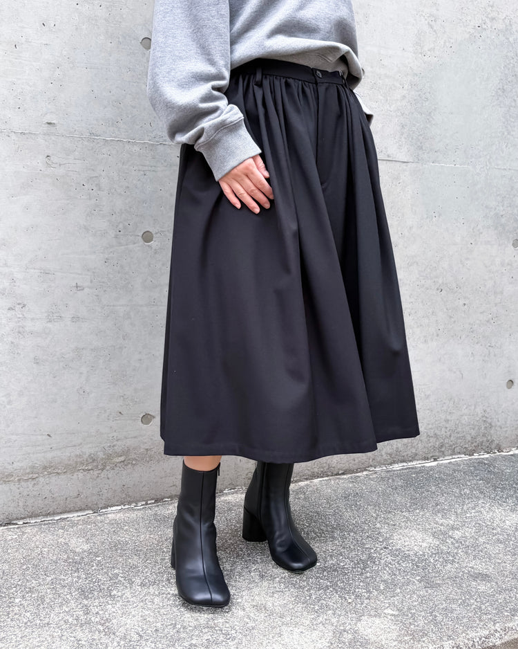 MM⑥ Maison Margiela / ギャザーキュロットスカート / BLACK / S62MU0079M35436