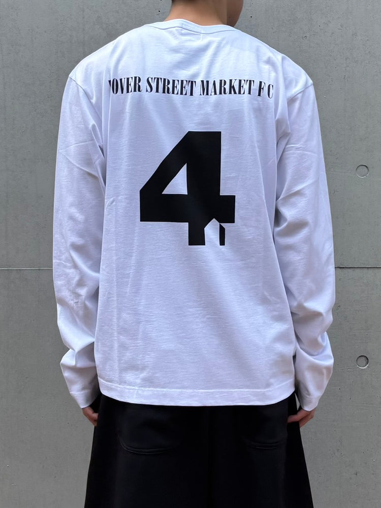 DSM kei ninomiya / FOOTBALL BACK PRINT LS TEE / WHITE / DSM02T028