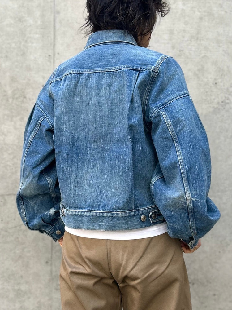 HYKE / BALLOON SLV DENIM JK TYPE2 REGULAR FIT / USED WASH BLUE / 17514