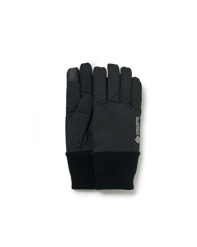 nonnative / EXPLORER GLOVES POLY TAFFETA WITH WINDSTOPPER® / BLACK / NN-A4909