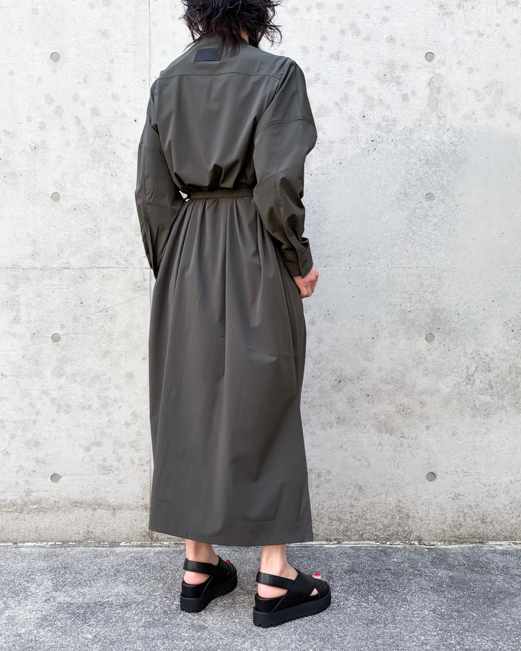 COGTHEBIGSMOKE / NELL DRESS - LUX TWILL STRETCH / DK OLIVE