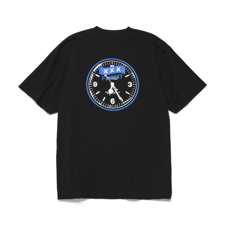 GOD SELECTION XXX / WALL CLOCK PRINTED T-SHIRT / BLACK / GX-S25-12FST-02
