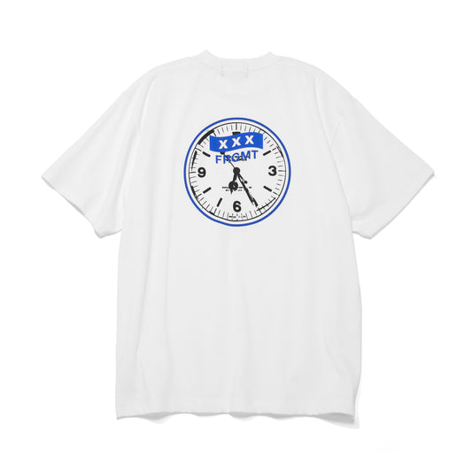 GOD SELECTION XXX / WALL CLOCK PRINTED T-SHIRT / WHITE / GX-S25-12FST-02