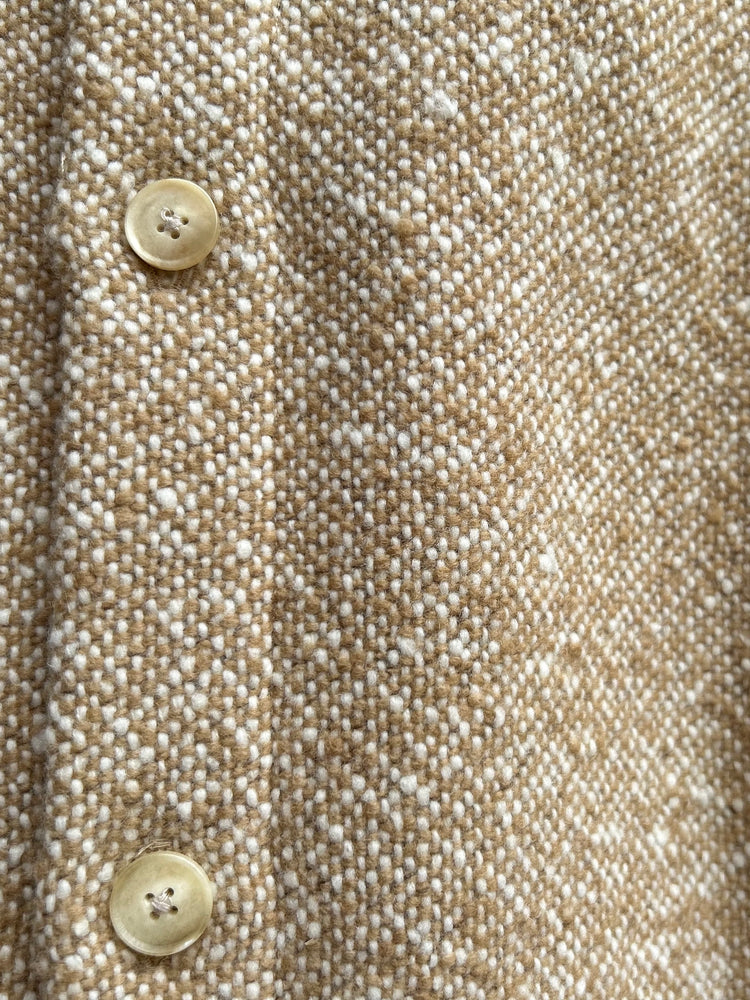 AURALEE / HOMESPUN TWEED SHIRT BLOUSON / CAMEL BEIGE /