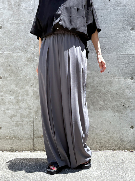 ENFÖLD / BOX PLEATS WIDE-PANTS / GRAY / 300JA431-0571