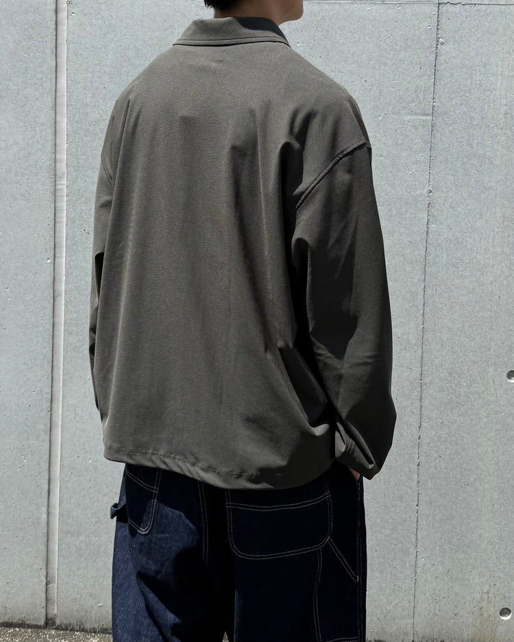 SOPHNET. / 4-WAY STRETCH L/S POLO SHIRT / CHARCOAL GRAY / SPNT-262060