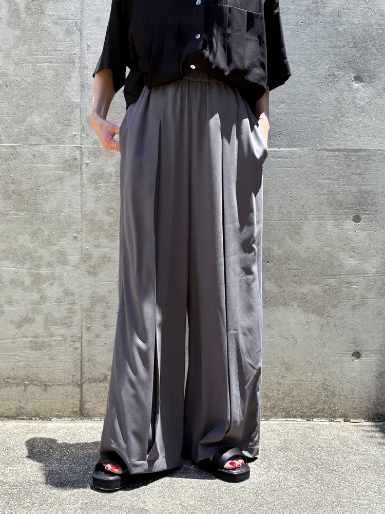 ENFÖLD / BOX PLEATS WIDE-PANTS / GRAY / 300JA431-0571