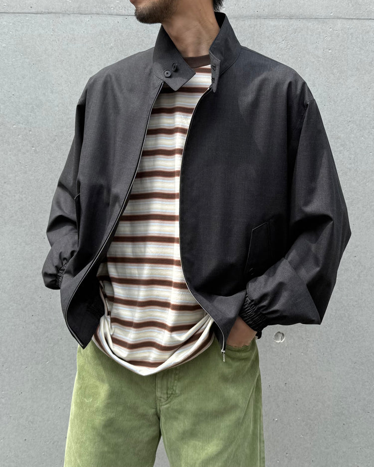 AURALEE / TROPICAL WOOL ZIP BLOUSON / TOP CHARCOAL / A26SB01MT