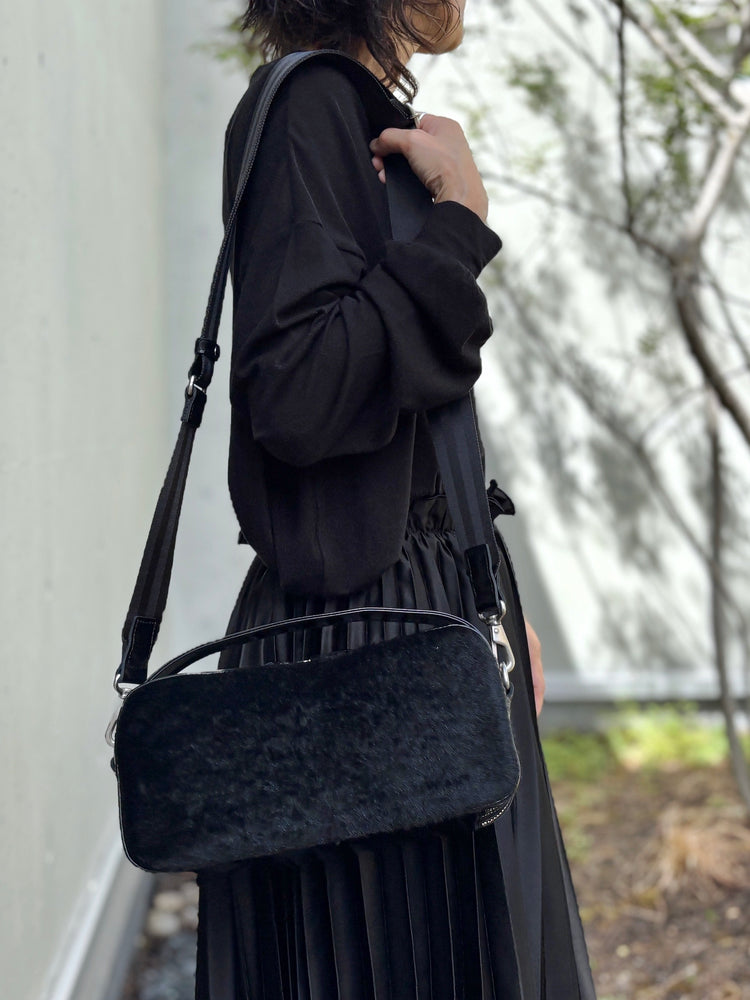 JUNYA WATANABE / ステアガラス×ヘアハイド ショルダー付き2wayバッグ / BLACK / JP-K205-051
