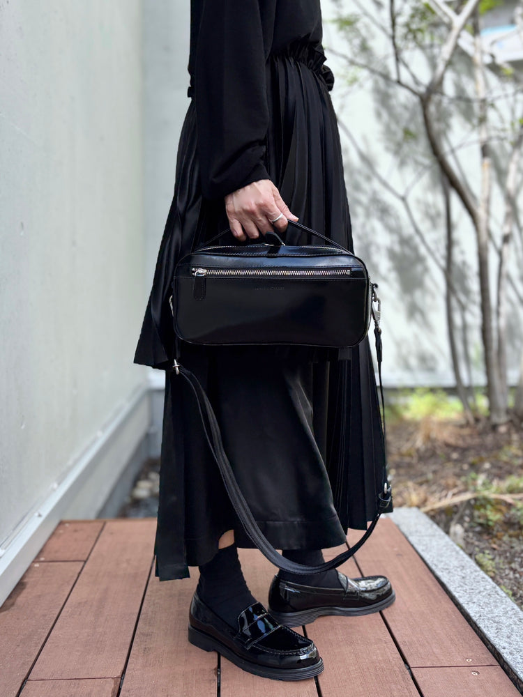 JUNYA WATANABE / ステアガラス×ヘアハイド ショルダー付き2wayバッグ / BLACK / JP-K205-051