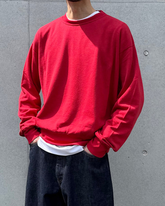AURALEE / HIGH TWIST LIGHT SWEAT P/O / RED / A26SP02MU