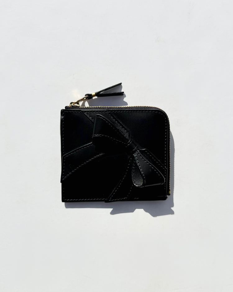 Wallet COMME des GARCONS / BIG BOW L ZIP WALLET / BLACK