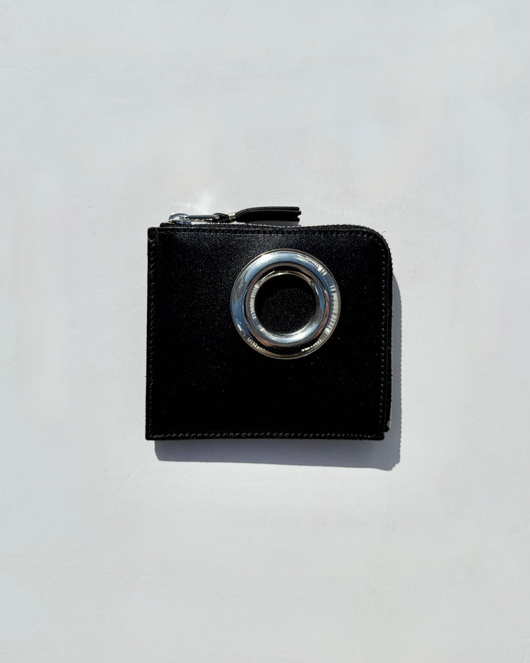 Wallet COMME des GARCONS / SILVER EYELET L ZIP WALLET / BLACK