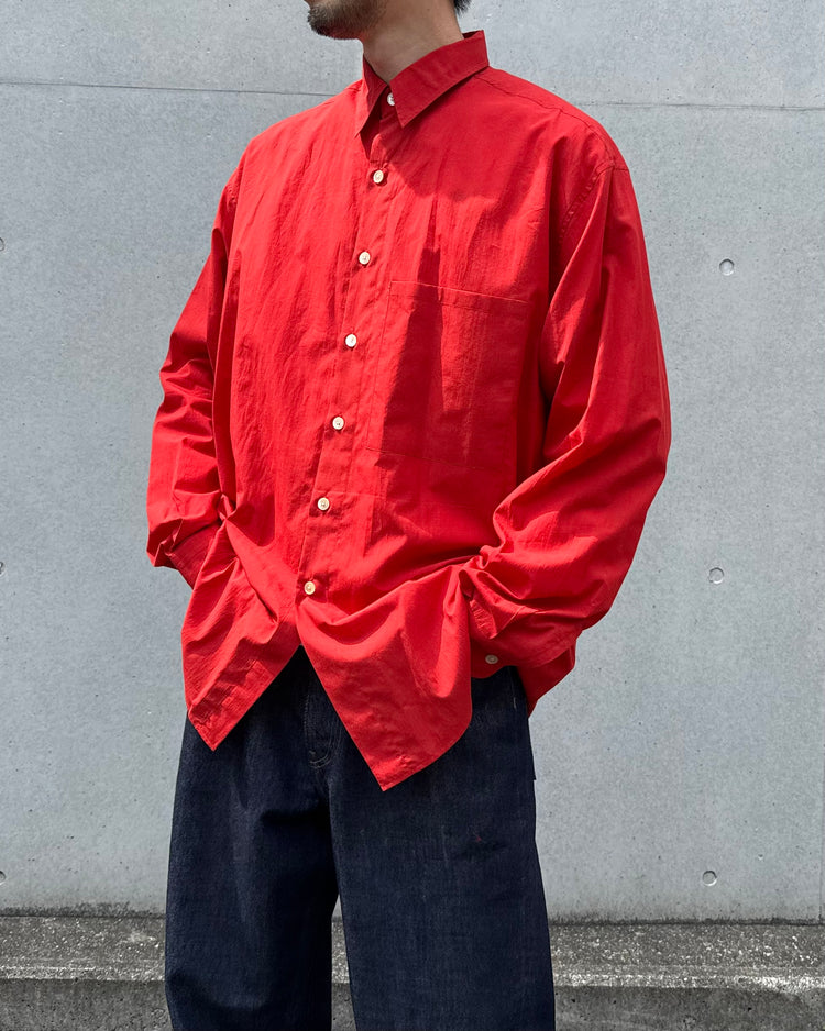 AURALEE / SUPER FINE COTTON LAWN SHIRT / RED / A26SS02CL