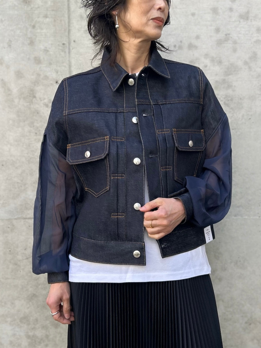 HYKE / BALLOON SLEEVE DENIM JACKET TYPE2 REGULAR FIT / ORIGINAL BLUE /