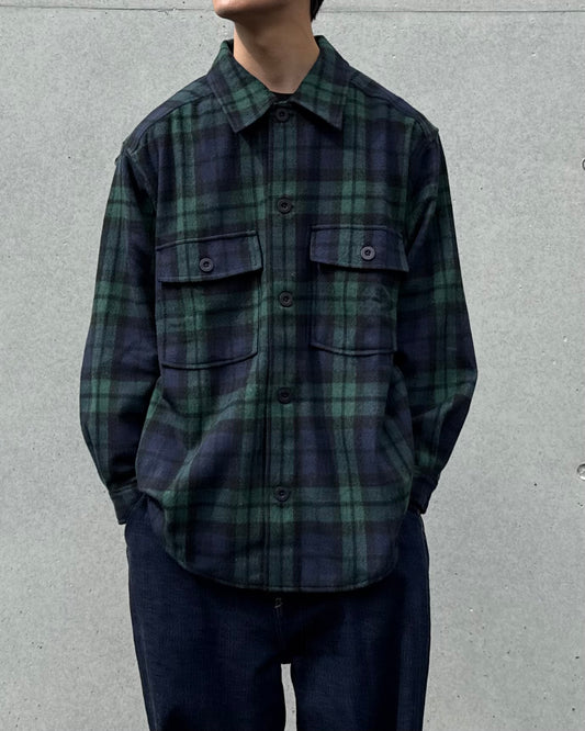 ACY / HEAVY WAIT FLANNEL SHIRT JACKET / BLACK WATCH