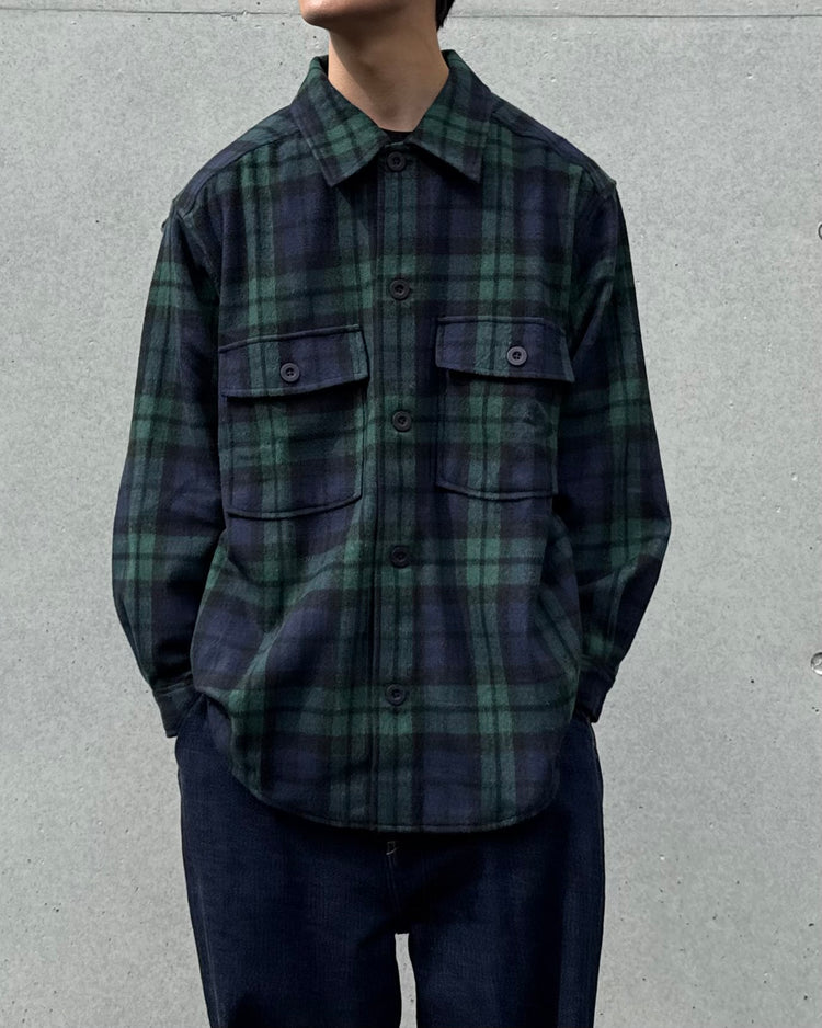 ACY / HEAVY WAIT FLANNEL SHIRT JACKET / BLACK WATCH