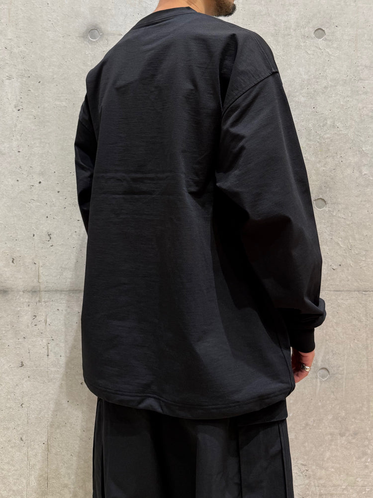 DAIWA PIER39 / TECH DRAWSTRING TEE L/S / BLACK / BE-31025W