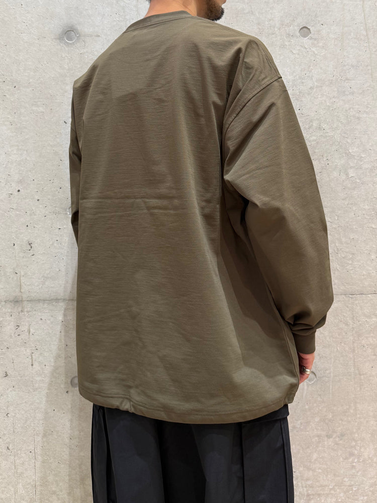 DAIWA PIER39 / TECH DRAWSTRING TEE L/S / BROWNKHAKI / BE-31025W