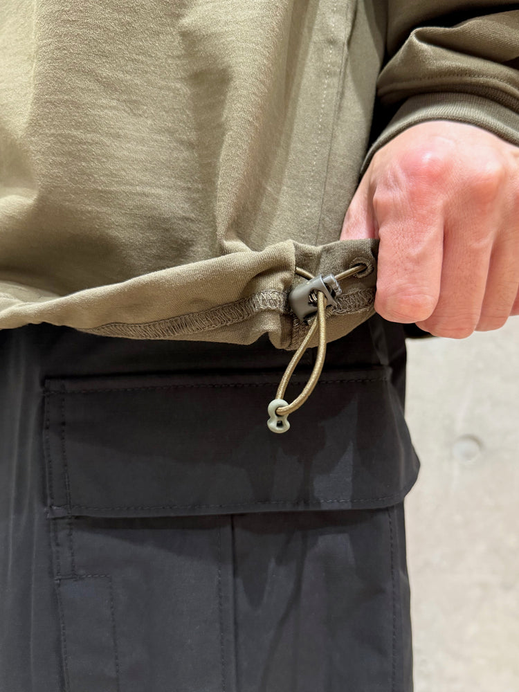 DAIWA PIER39 / TECH DRAWSTRING TEE L/S / BROWNKHAKI / BE-31025W