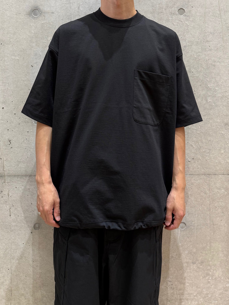 DAIWA PIER39 / TECH POCKET CREW TEE S/S / BLACK / BE-32025W