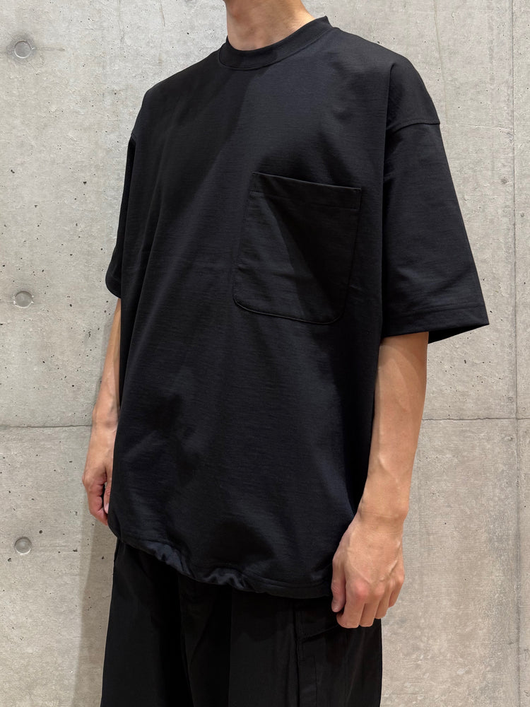 DAIWA PIER39 / TECH POCKET CREW TEE S/S / BLACK / BE-32025W