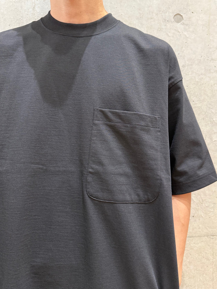 DAIWA PIER39 / TECH POCKET CREW TEE S/S / BLACK / BE-32025W