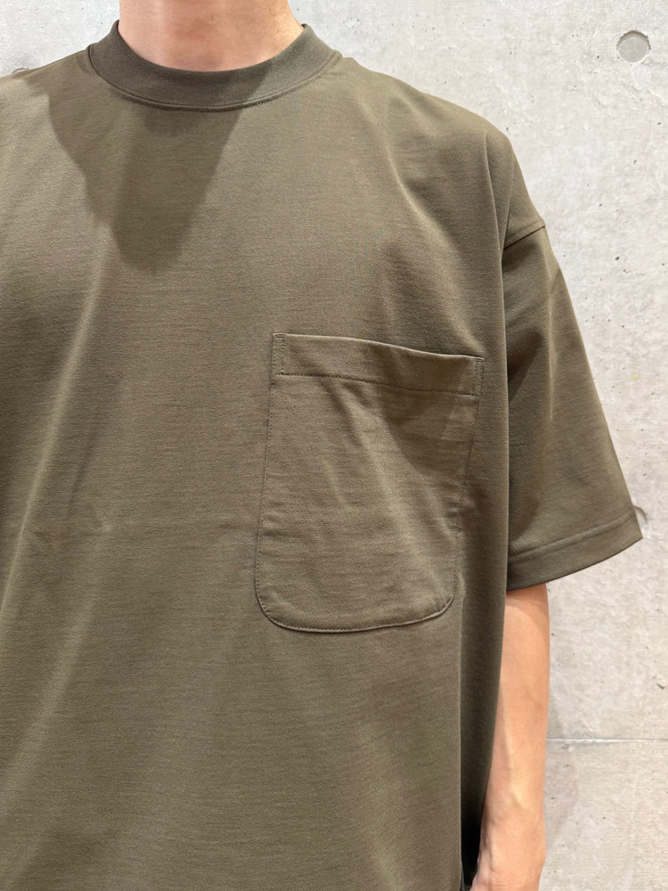 DAIWA PIER39 / TECH POCKET CREW TEE S/S / BROWNKHAKI / BE-32025W