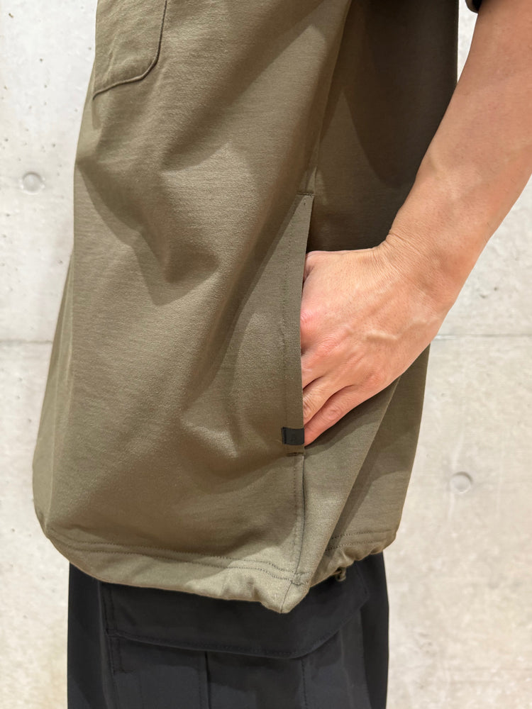 DAIWA PIER39 / TECH POCKET CREW TEE S/S / BROWNKHAKI / BE-32025W