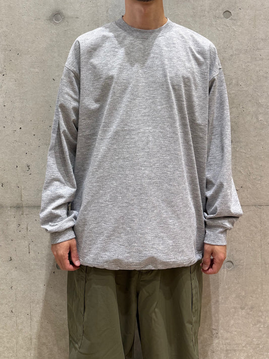 DAIWA PIER39 / TECH DRAWSTRING TEE L/S / HEATHER GRAY / BE-31025W