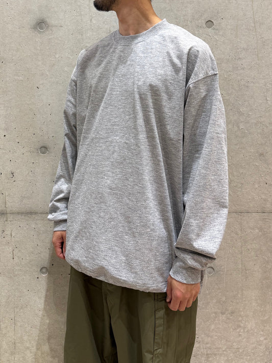 DAIWA PIER39 / TECH DRAWSTRING TEE L/S / HEATHER GRAY / BE-31025W