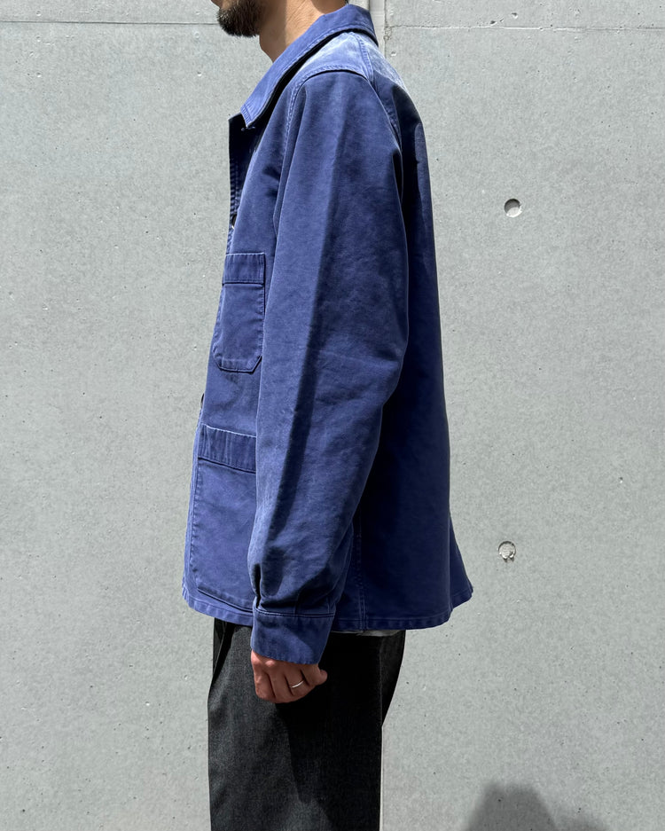 AURALEE / GARMENT-DYED ORGANIC COTTON HEAVY MOLESKIN COVERALL / FADED NAVY / A26AB02HM