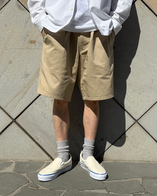 DESCENDANT / JERRY ORGANIC COTTON TWILL SHORTS / BEIGE / 261CPDS-PTM06