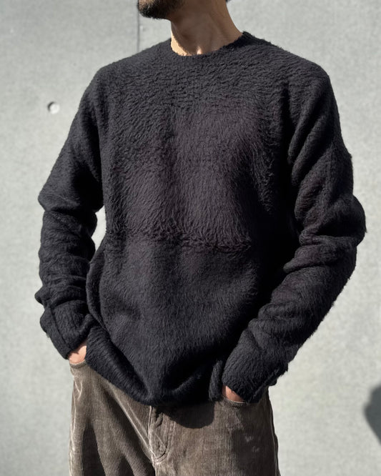 roberto collina / MOHAIR CREW NECK KNIT / NERO