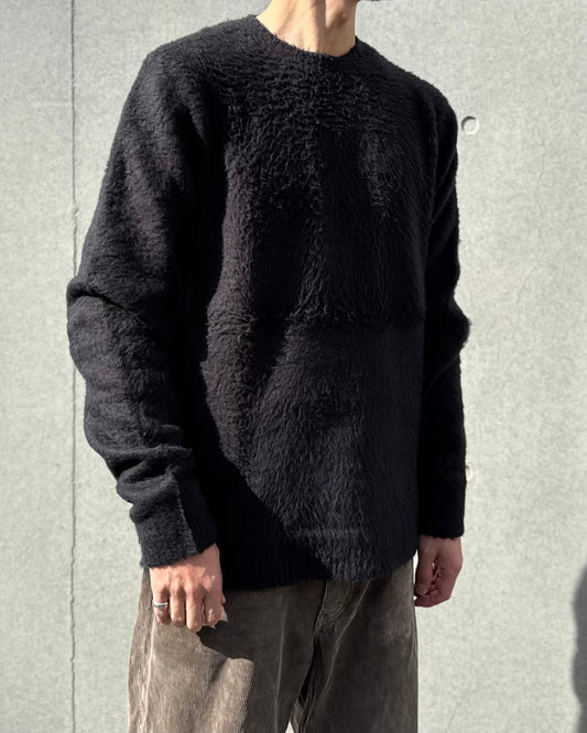 roberto collina / MOHAIR CREW NECK KNIT / NERO