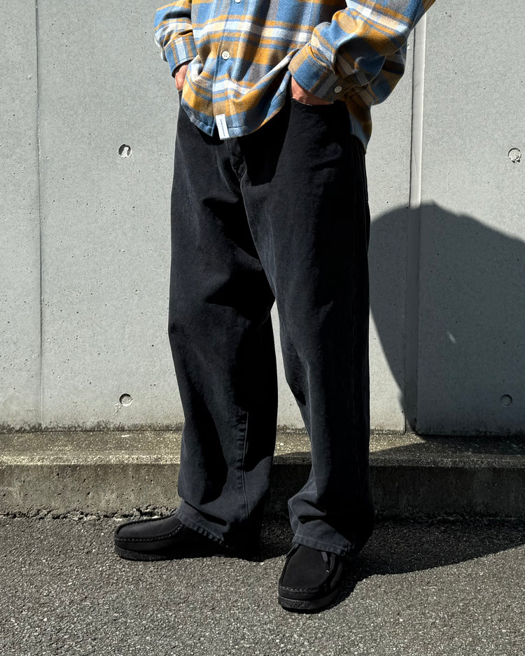 DESCENDANT / 1995 DUCK TROUSERS BAGGY / BLACK / 252WVDS-PTM05