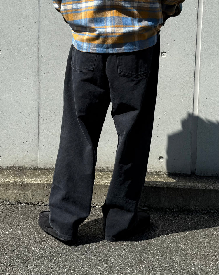 DESCENDANT / 1995 DUCK TROUSERS BAGGY / BLACK / 252WVDS-PTM05